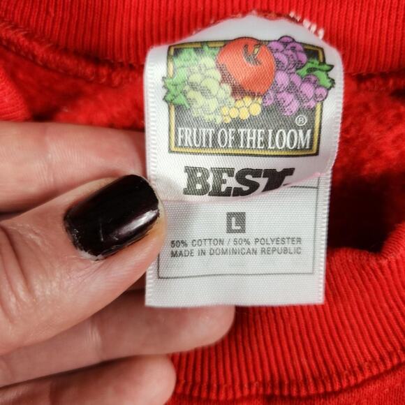 VINTAGE 90’S CHRISTMAS CREWNECK SANTA CLAUS REINDEER - Picture 4 of 4